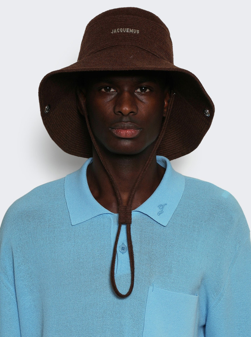 JACQUEMUS The De-nîmes Bucket Hat Dark Brown outlook