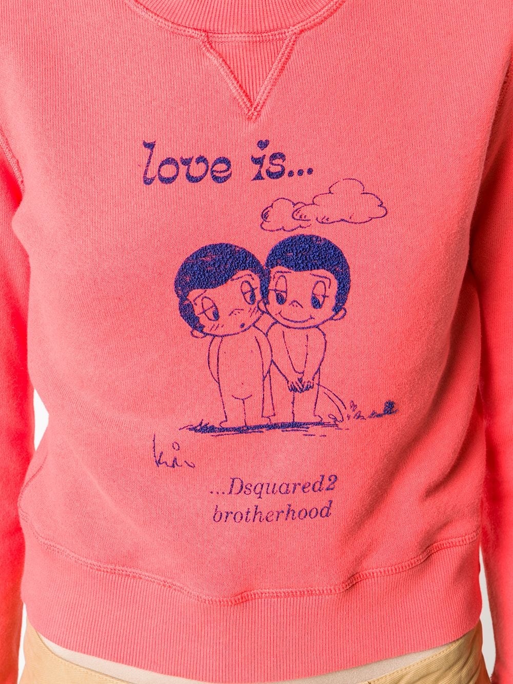 Love Is print sweatshirt - 5