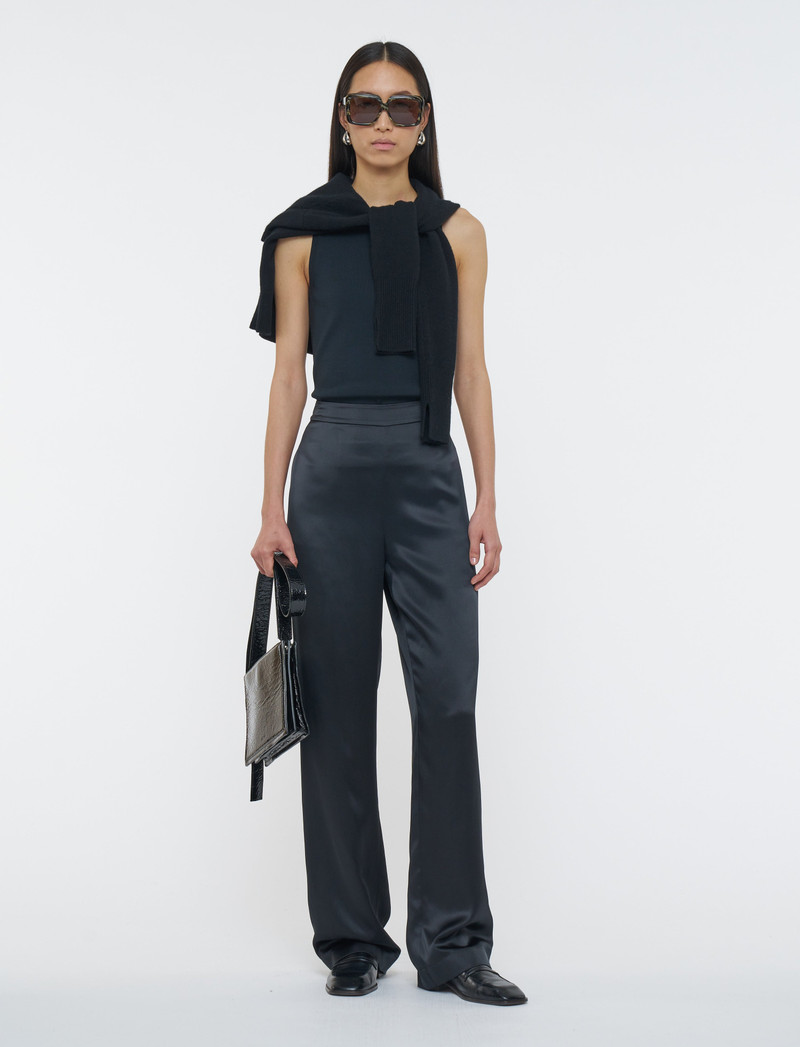 JOSEPH Sahel Silk Satin Trousers outlook
