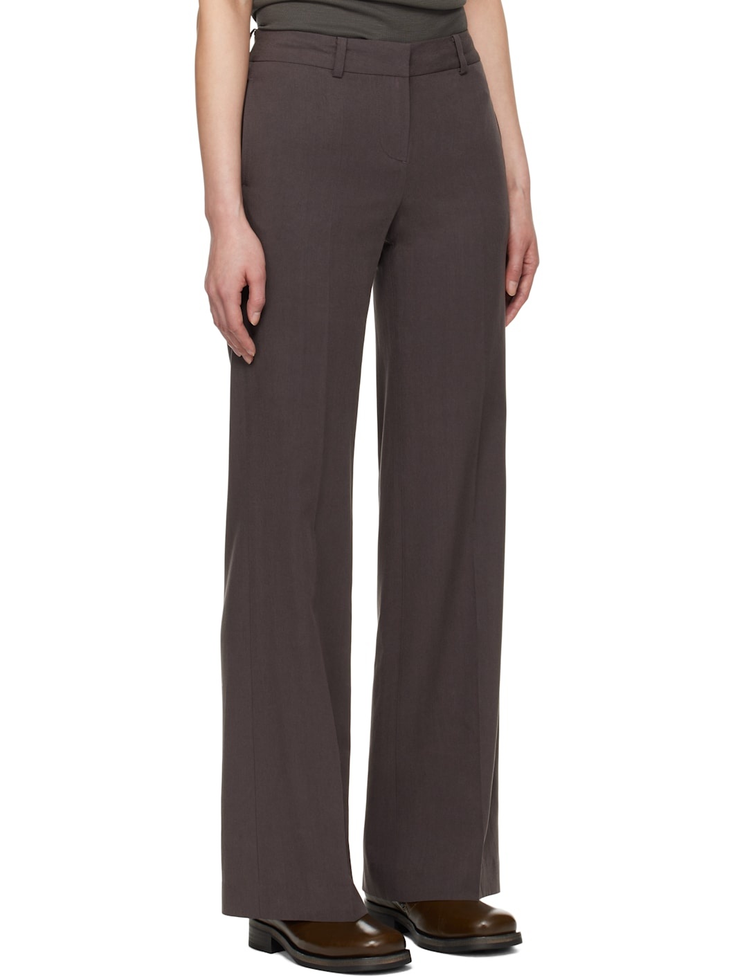 Brown Hip Trousers - 2