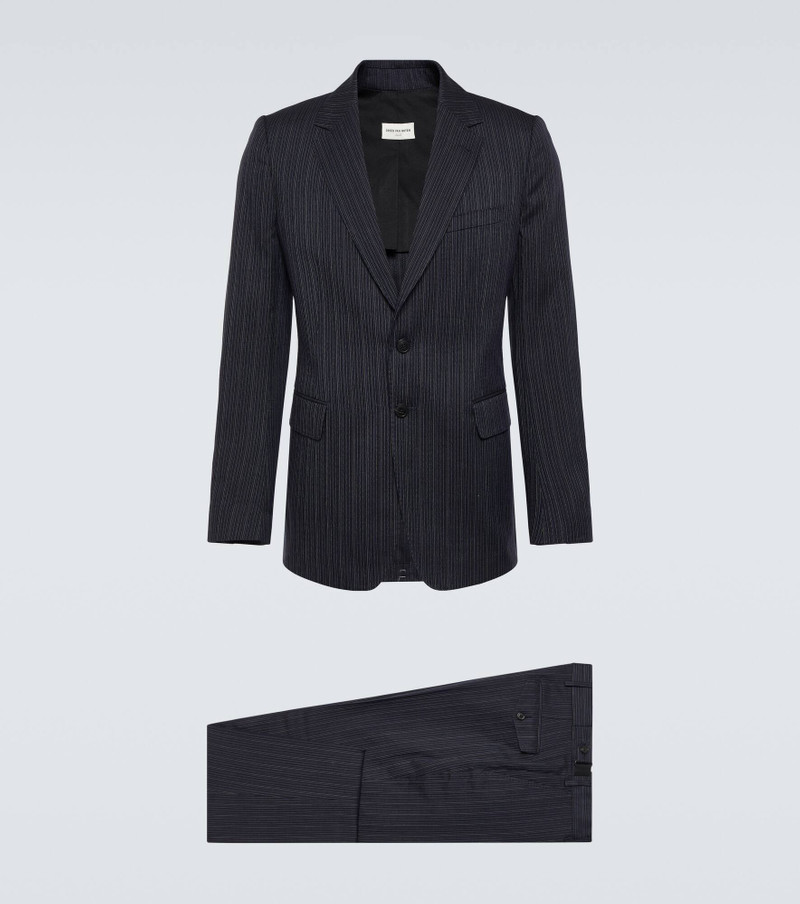 Pinstripe cotton-blend suit - 1
