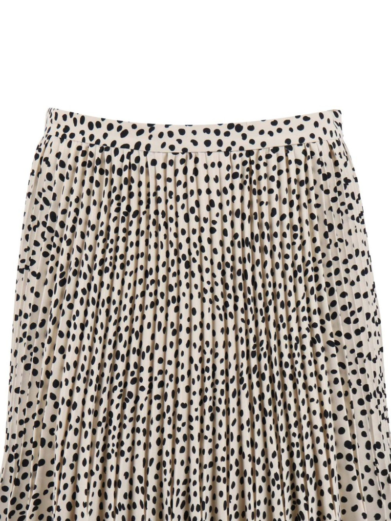 Gonna Legno pleated polka dot skirt 3