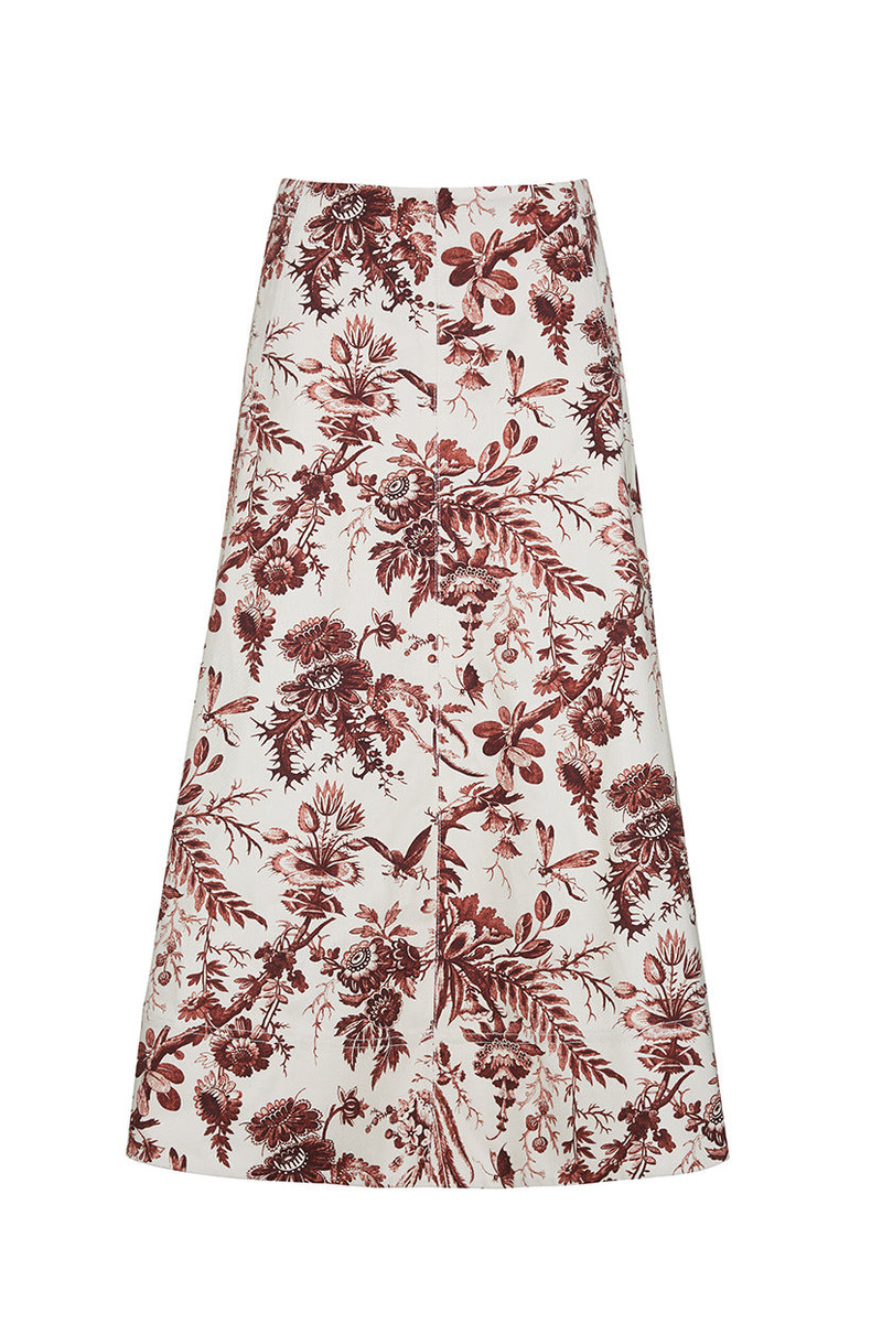 Aisha Skirt Midi-Length Cotton Canvas Skirt 1