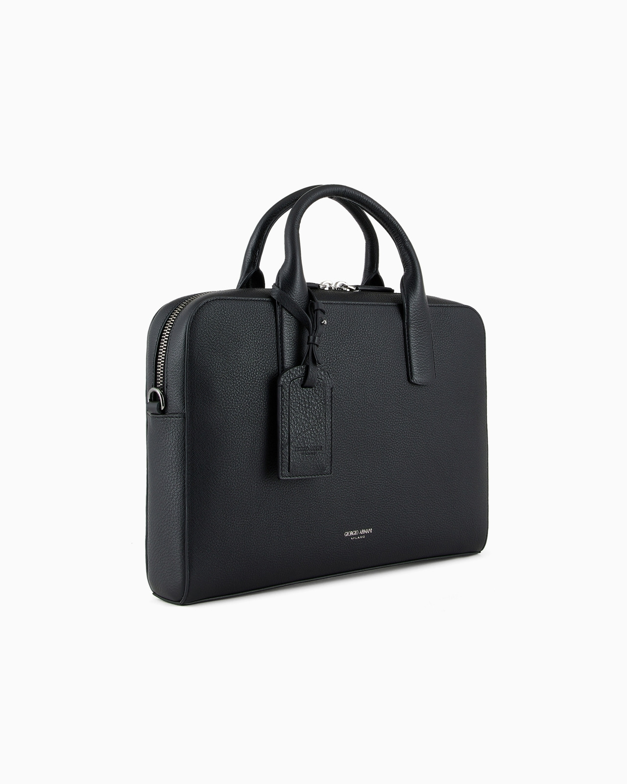 Pebbled leather briefcase - 2