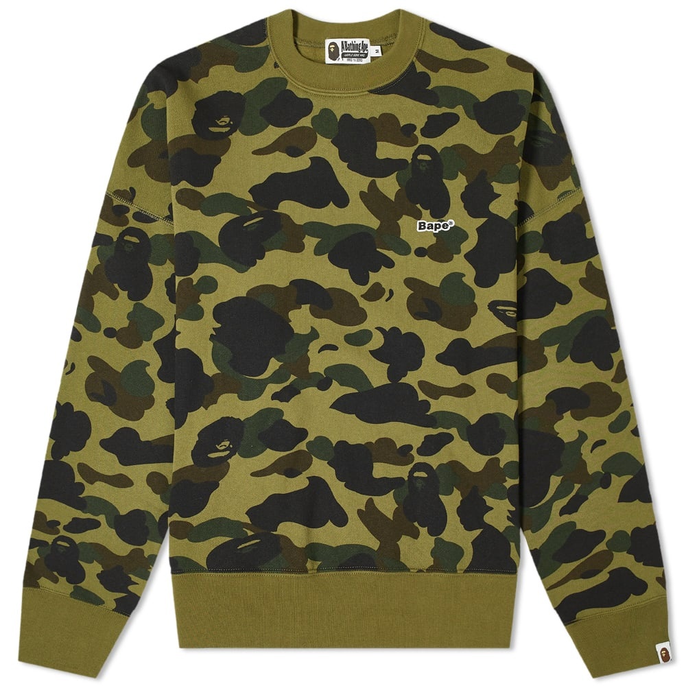 A Bathing Ape 1st Camo BAPE Patched Crew Sweat - 1