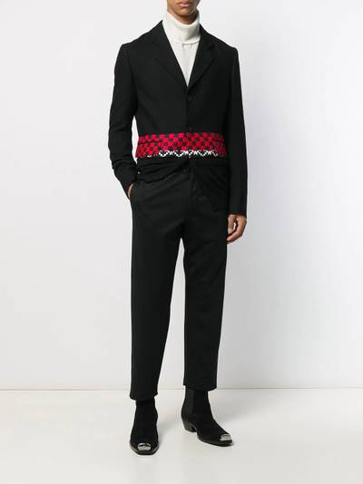 Haider Ackermann checked stripe blazer outlook