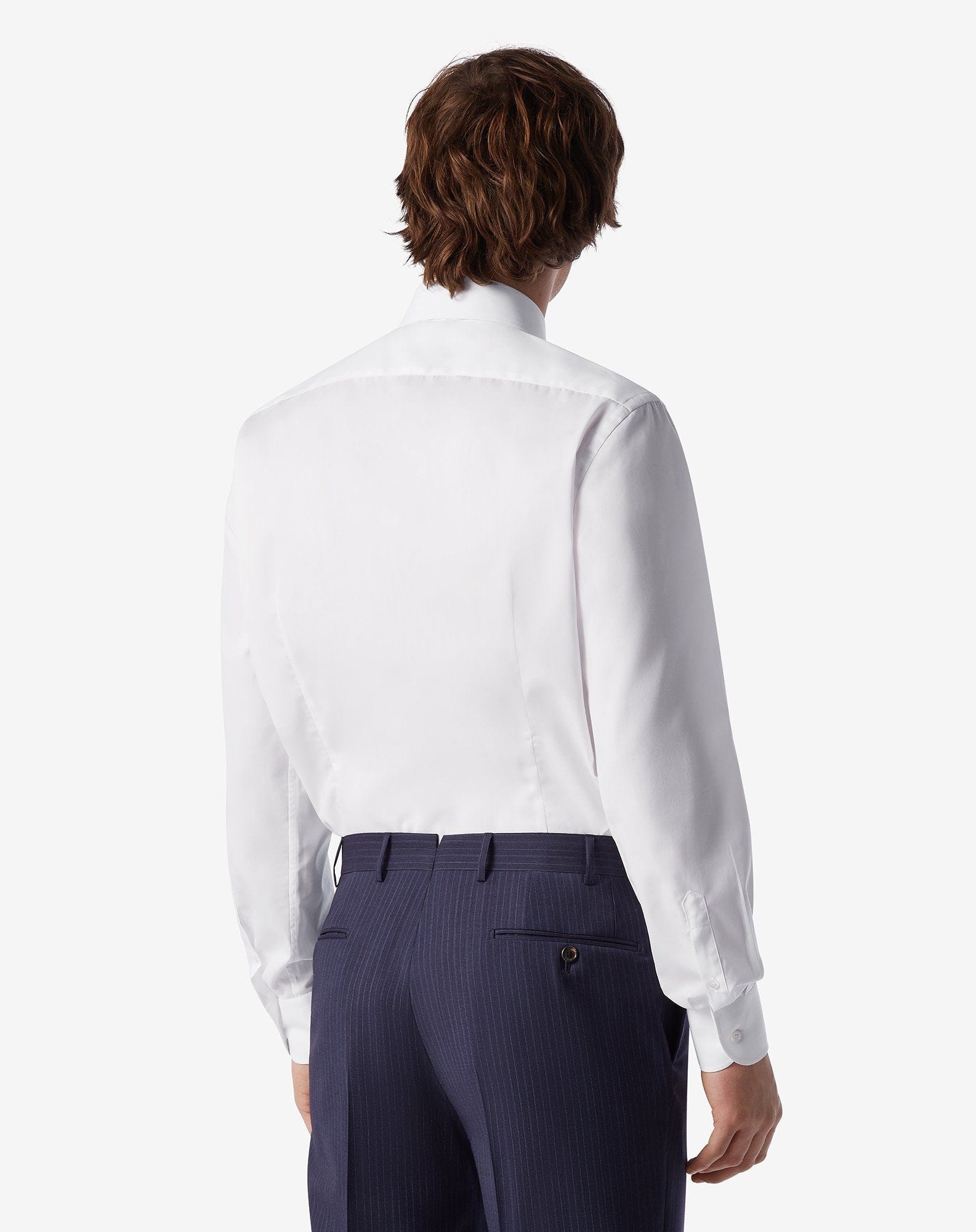 White wrinkle-free cotton twill shirt - 4