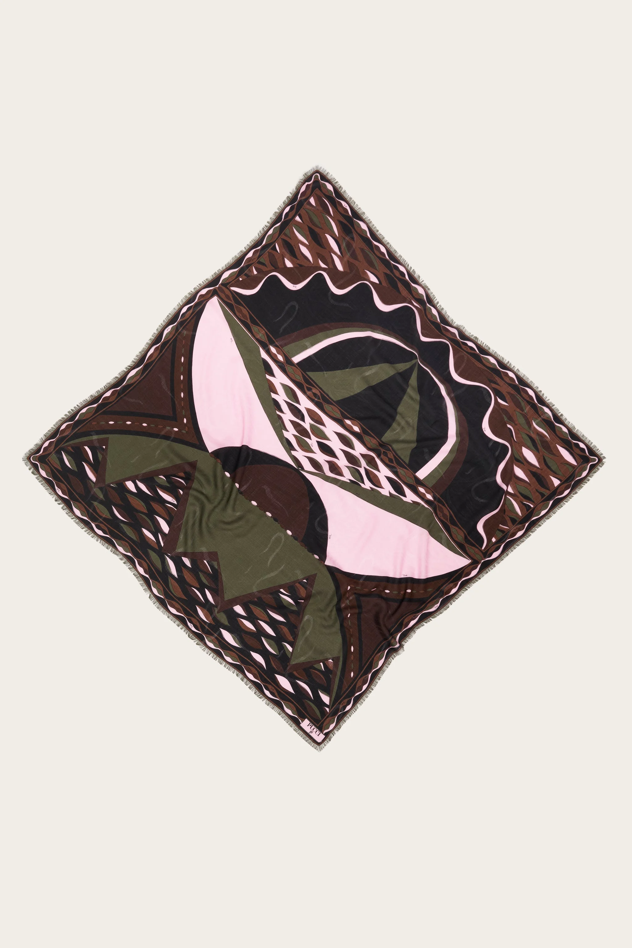 DUNE PRINT WOOL AND SILK PASHMINA - 1