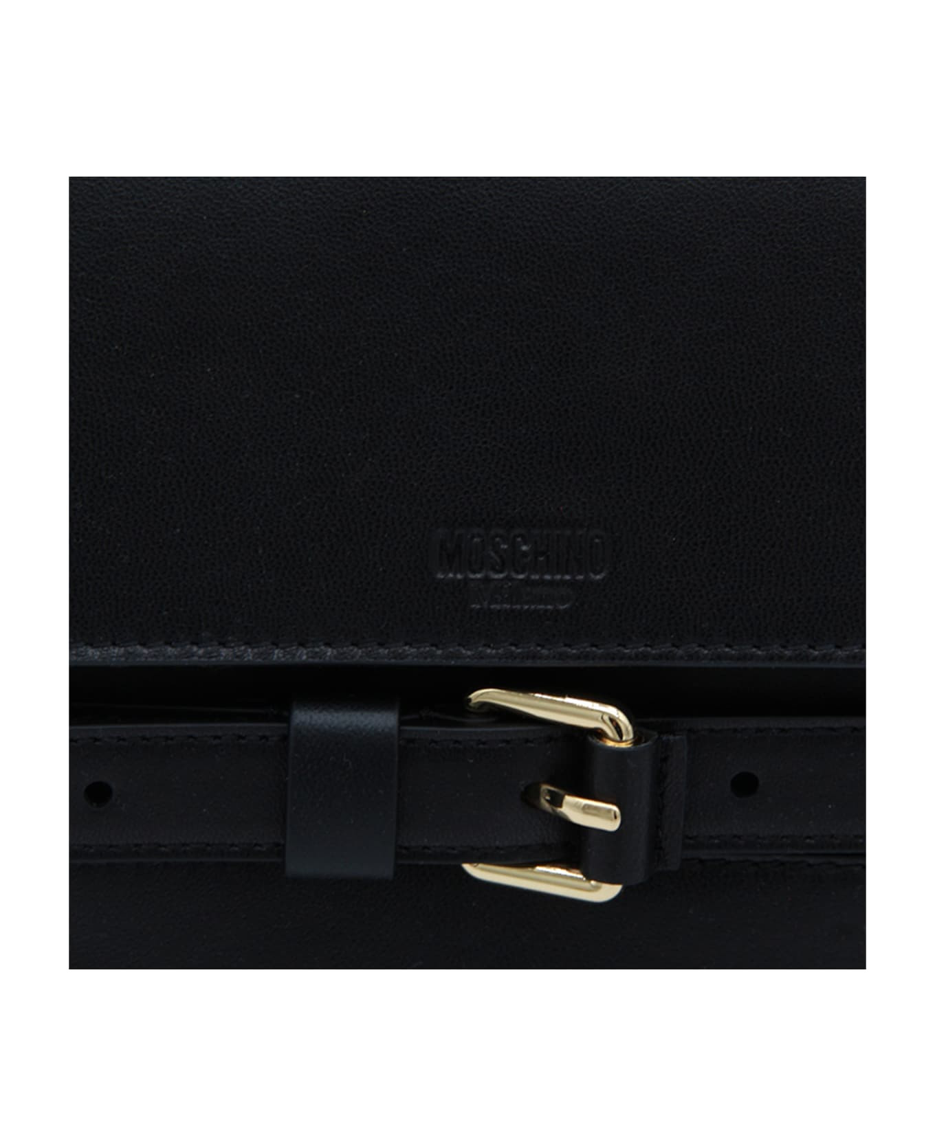 Black Leather Shoulder Bag - 4