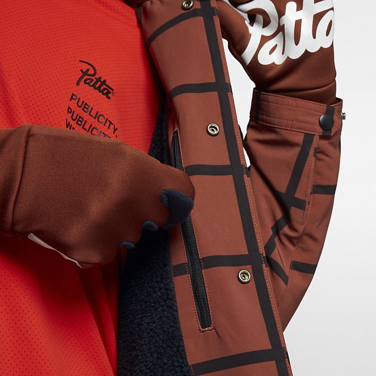 Nike x Patta Coach Jacket 'Mars Stone Black' AH6488-689 - 3