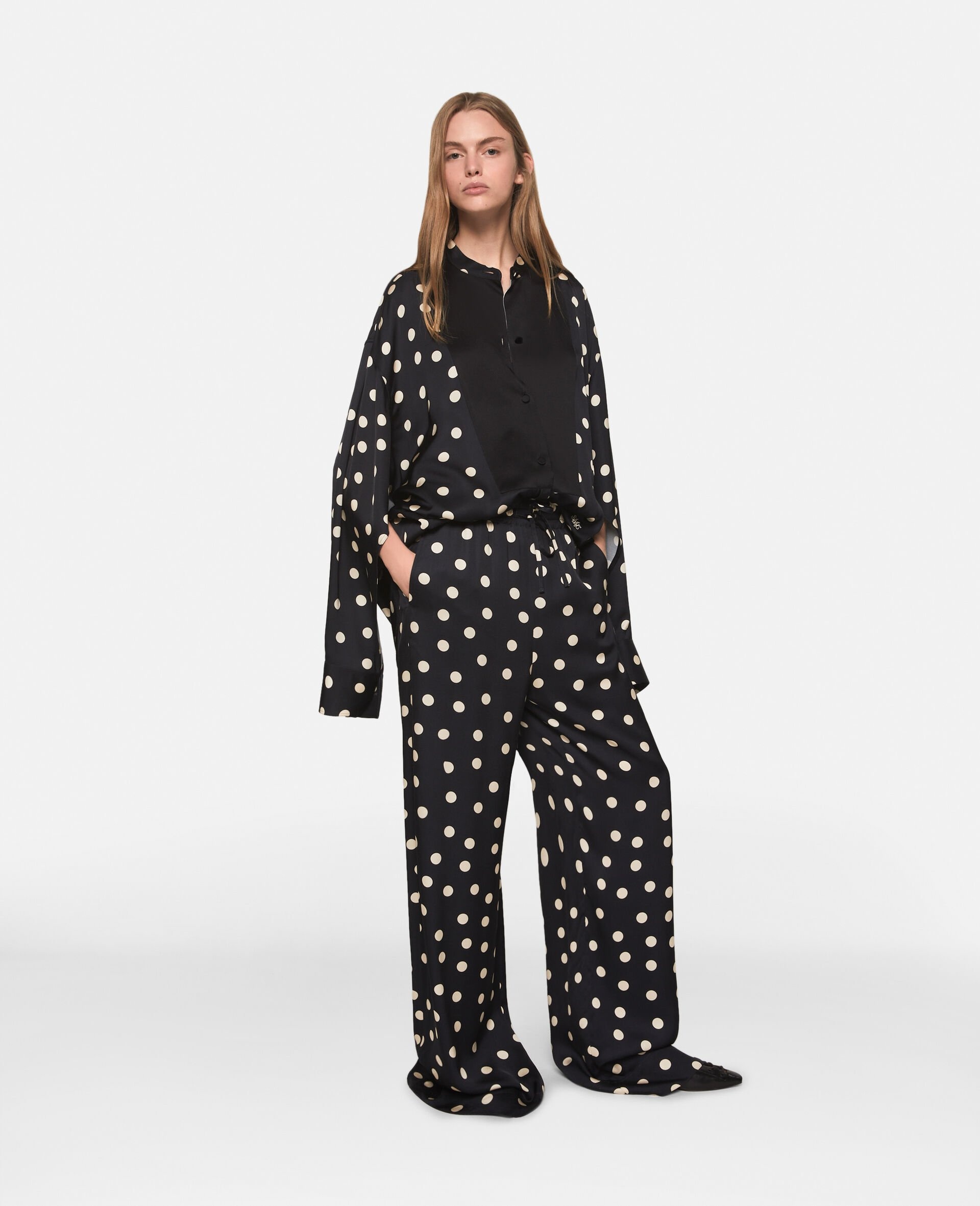 Polka Dot Wide-Leg Trousers - 3