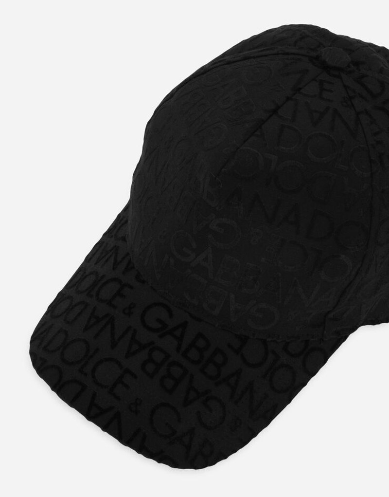 Dolce & Gabbana Cotton baseball cap with flocked logo outlook