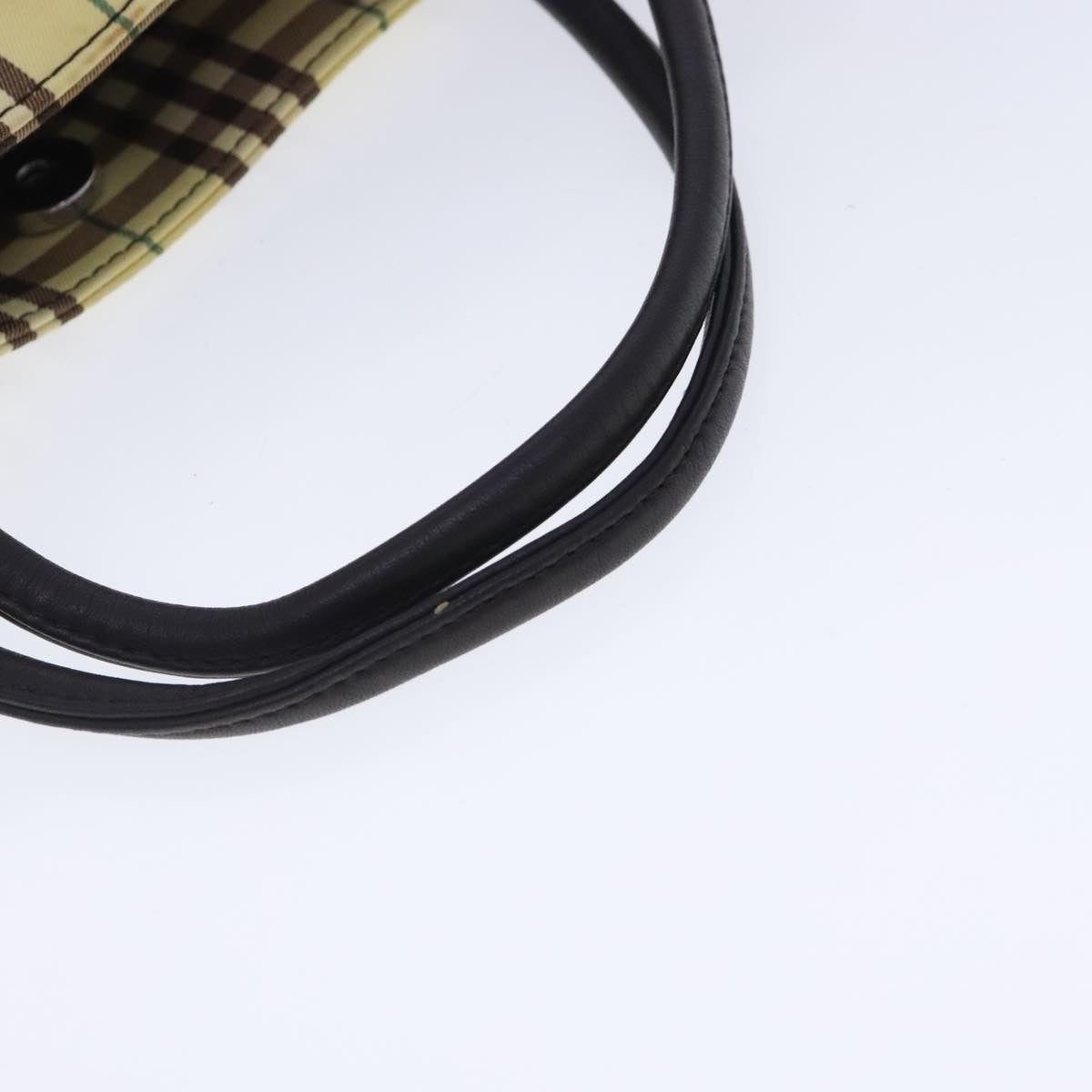 Burberry Nova Check Hand Bag Canvas Yellow Silver - 7