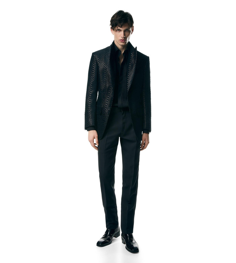 TOM FORD WAVE JACQUARD ATTICUS COCKTAIL JACKET outlook