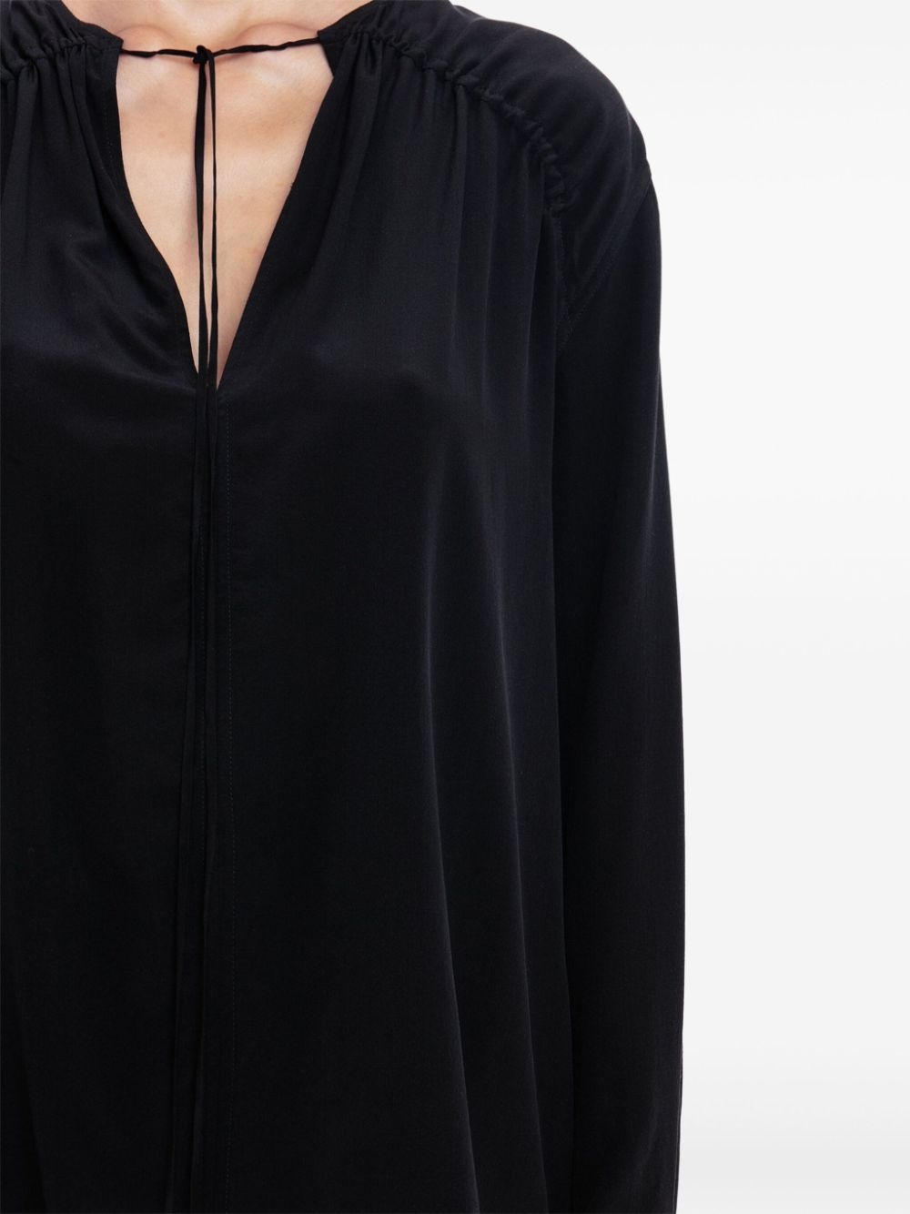 gathered-detail blouse - 5