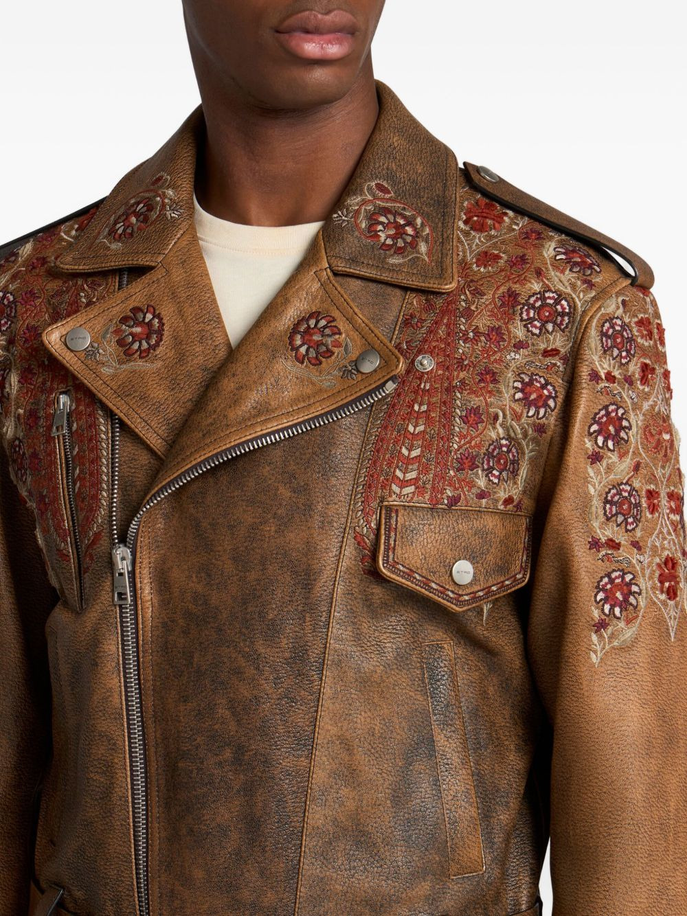 leather biker jacket - 5