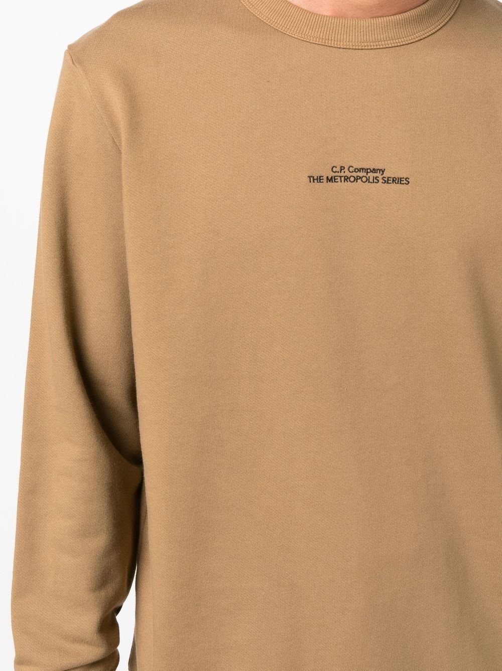 embroidered-logo sweatshirt - 5