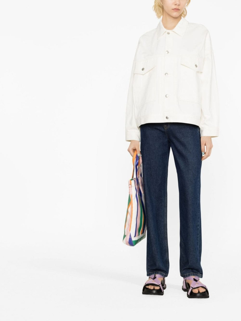 Maison Kitsuné oversized denim trucker jacket outlook