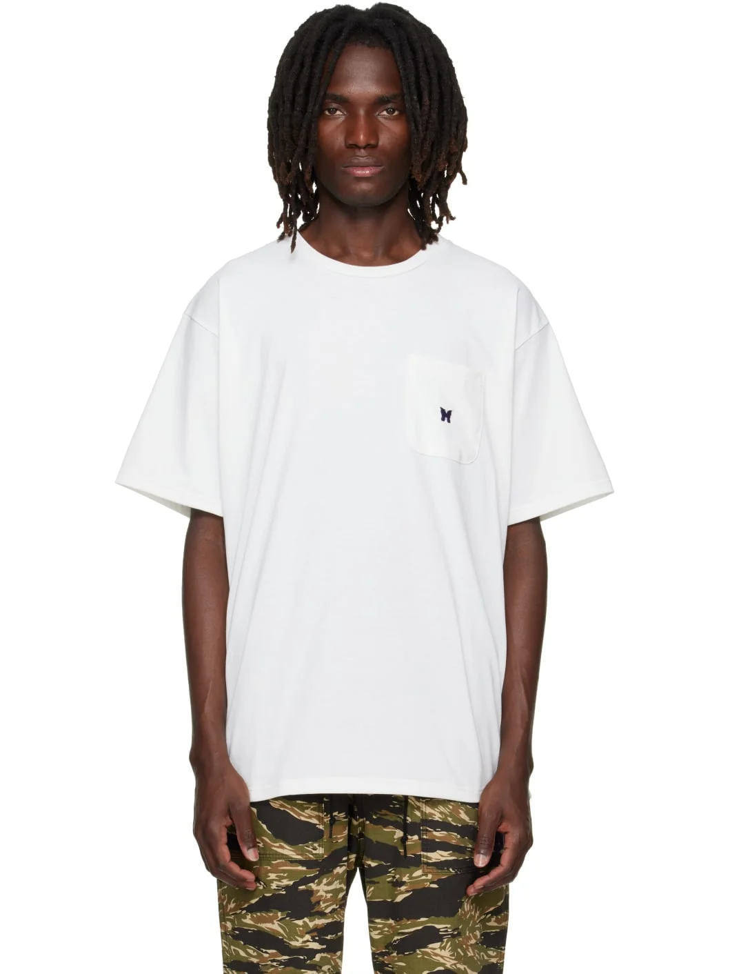 White Poly Jersey S/S Crew Neck T-shirt - 1