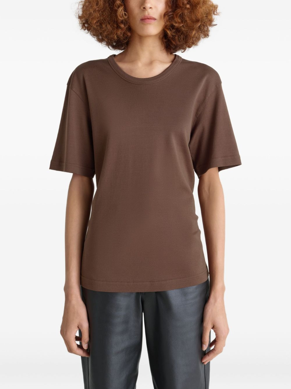 ribbed crew-neck T-shirt - 3