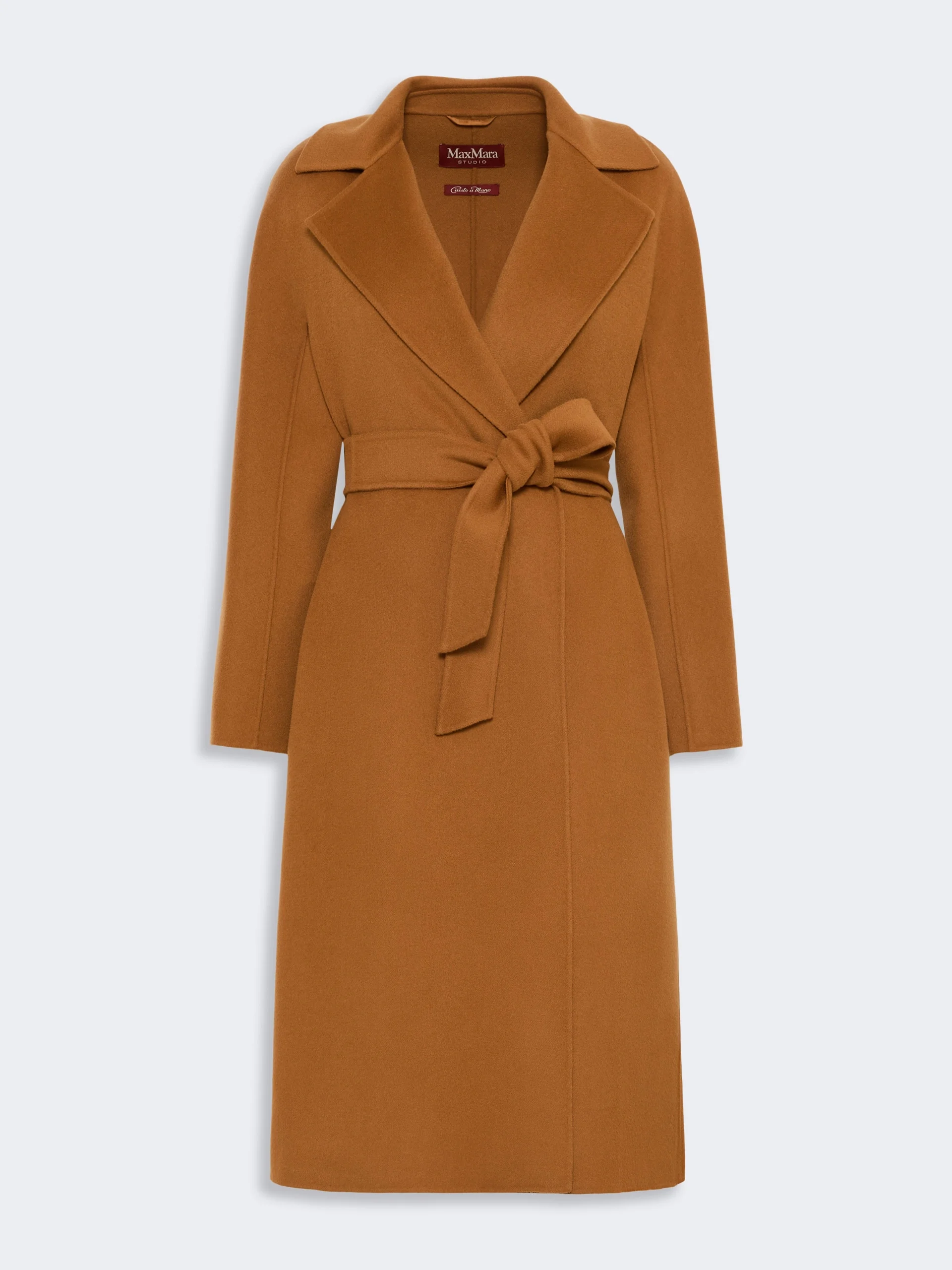 CLES Wool, cashmere and silk long wrap coat - CARAMEL - 1