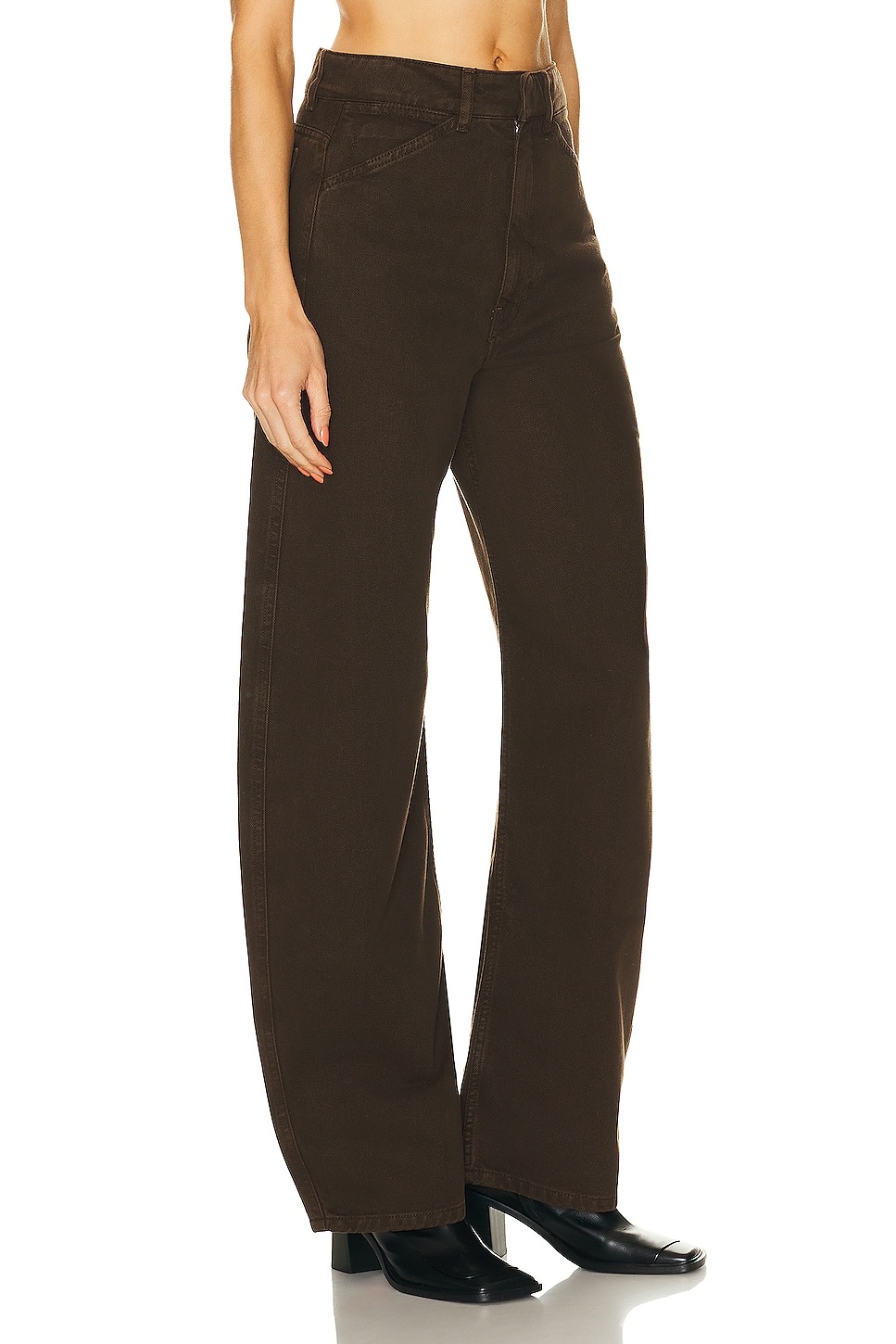 High Waisted Curved Pant - 2