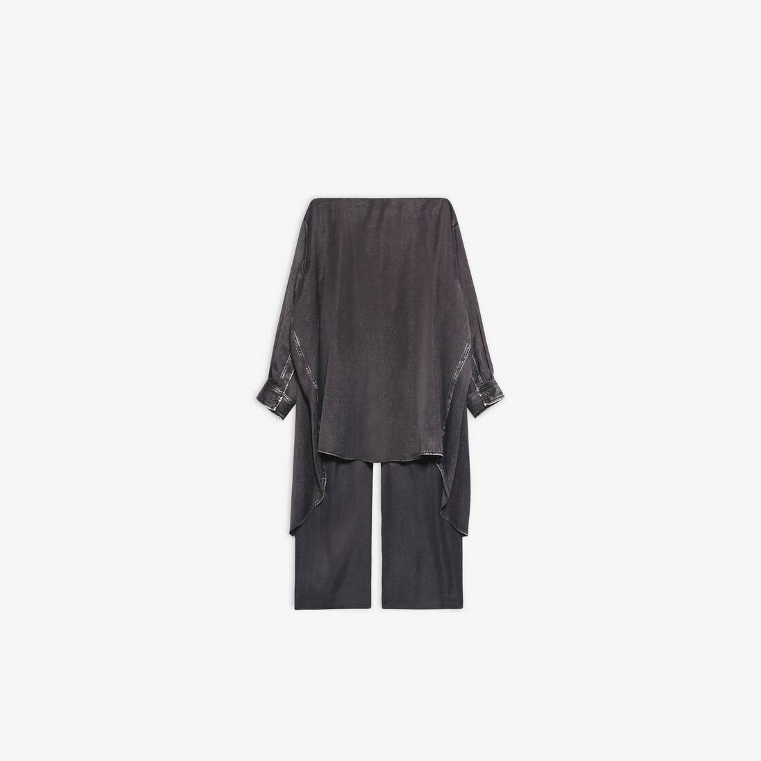 Trompe-l'œil Knotted Pants in Charcoal - 2