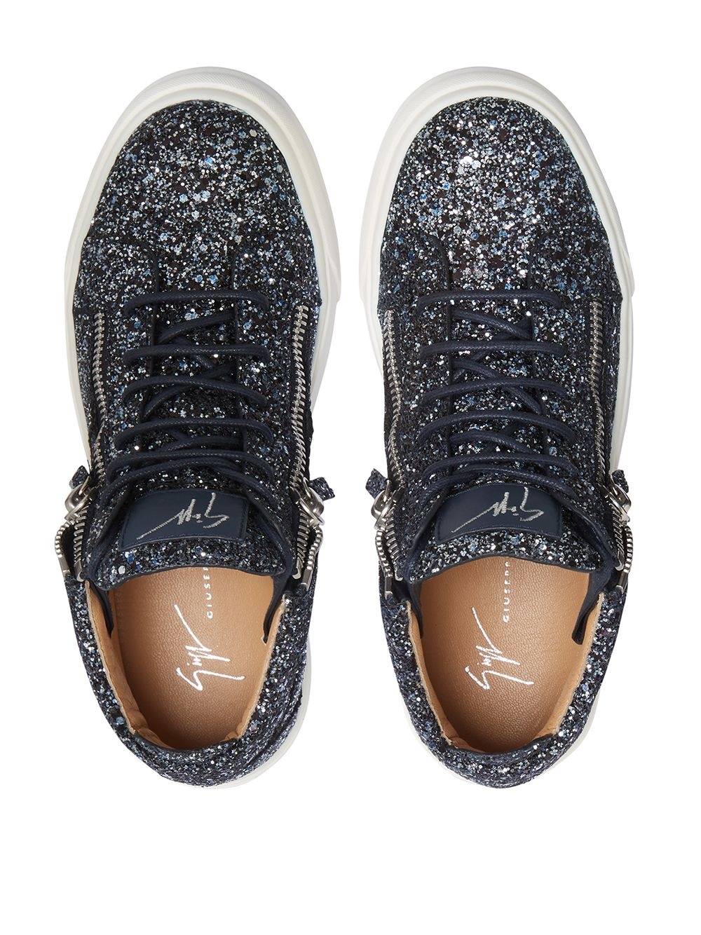 Kriss high-top glitter sneakers - 4