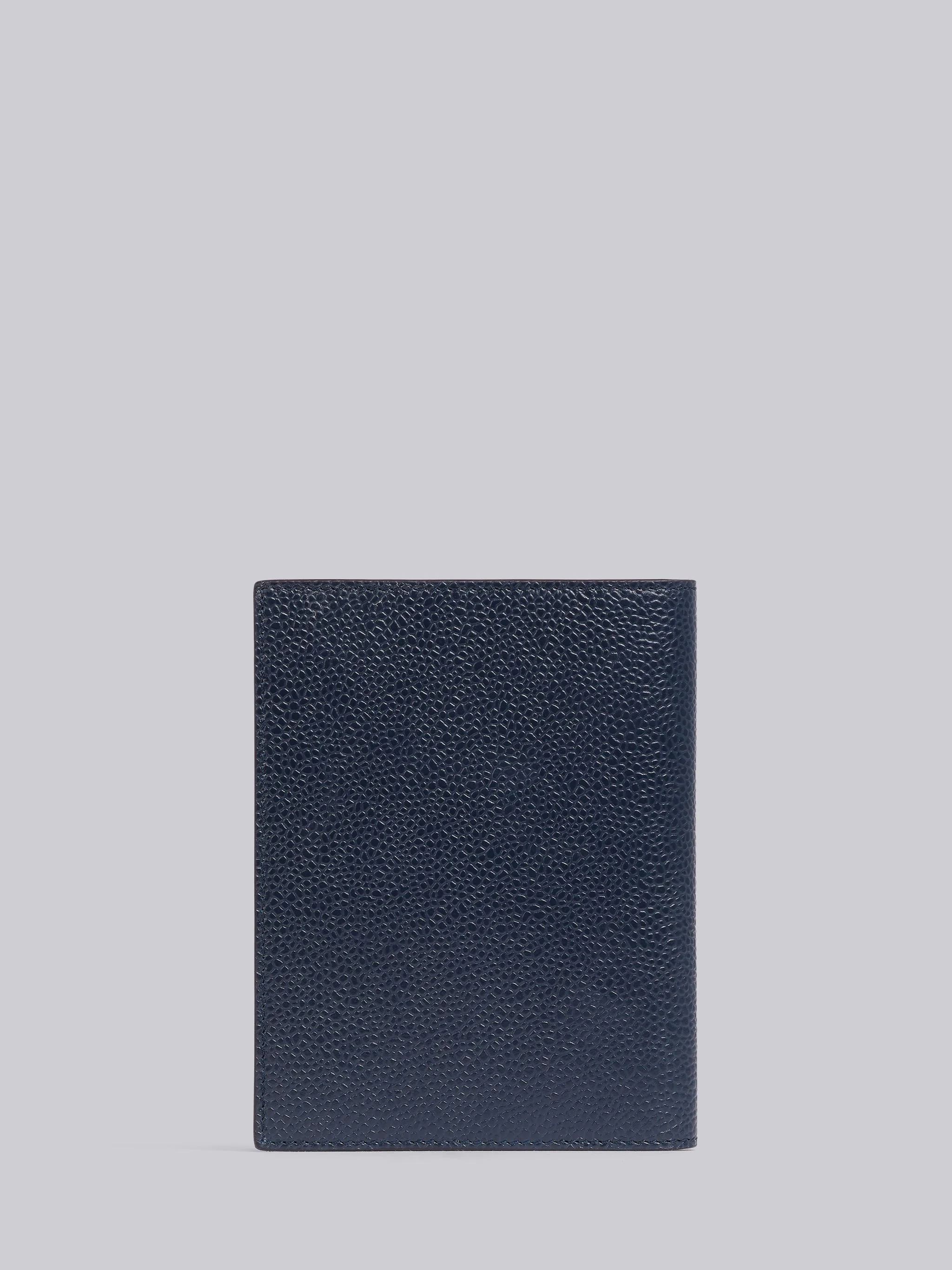 Navy Pebbled Calfskin Elephant Icon Passport Holder - 4