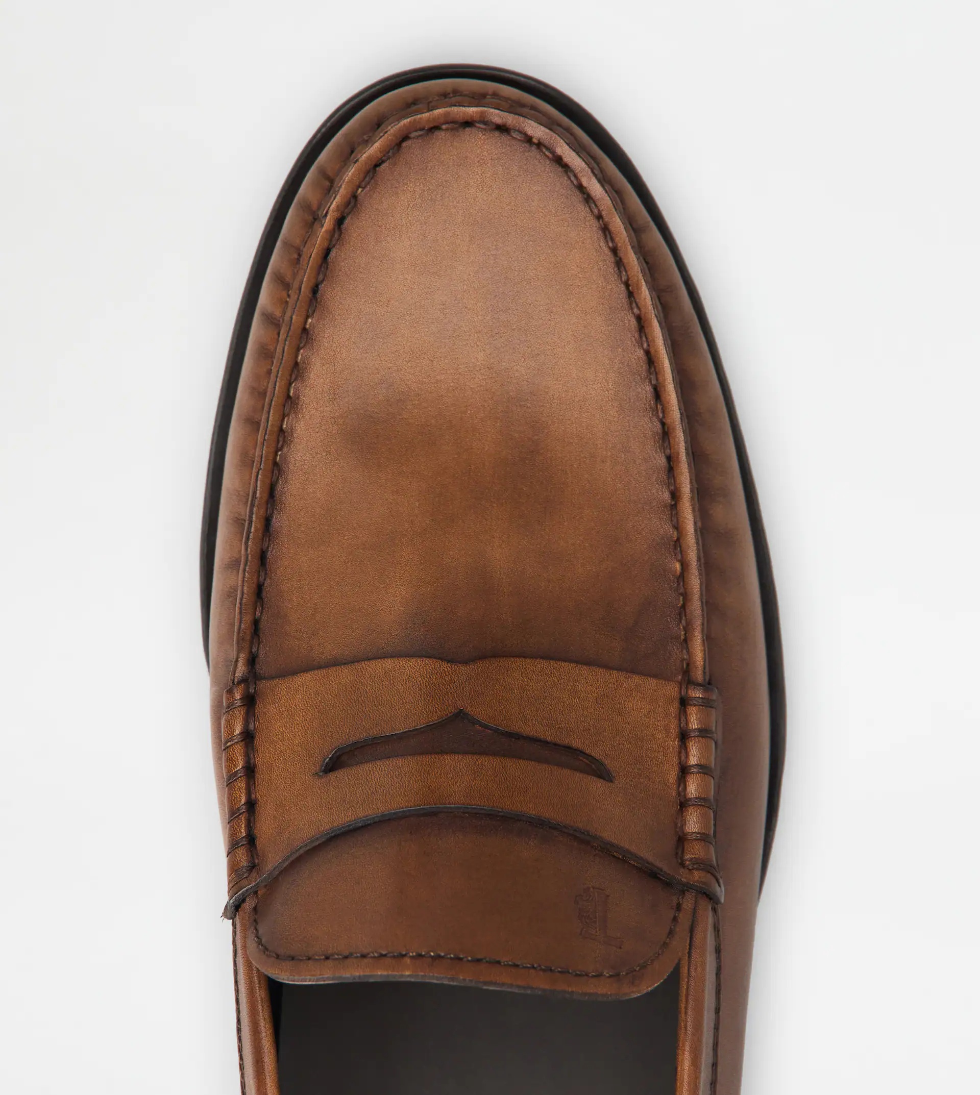 LOAFERS IN LEATHER - BROWN - 4