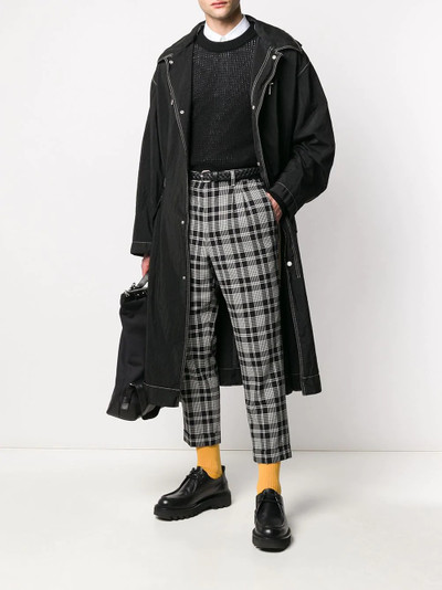 AMI Paris check print cropped trousers outlook