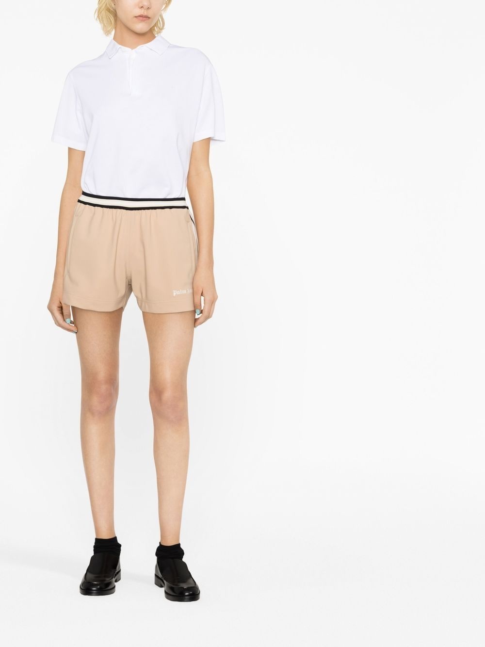 side stripe track shorts - 2
