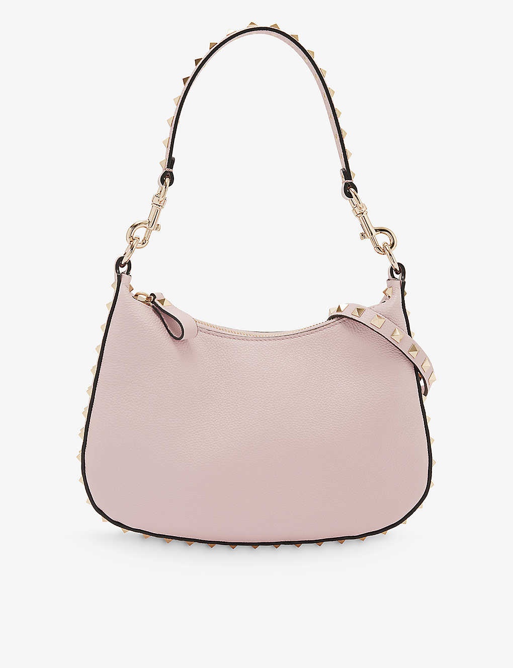Valentino Rockstud-embellished small leather hobo bag selfridges