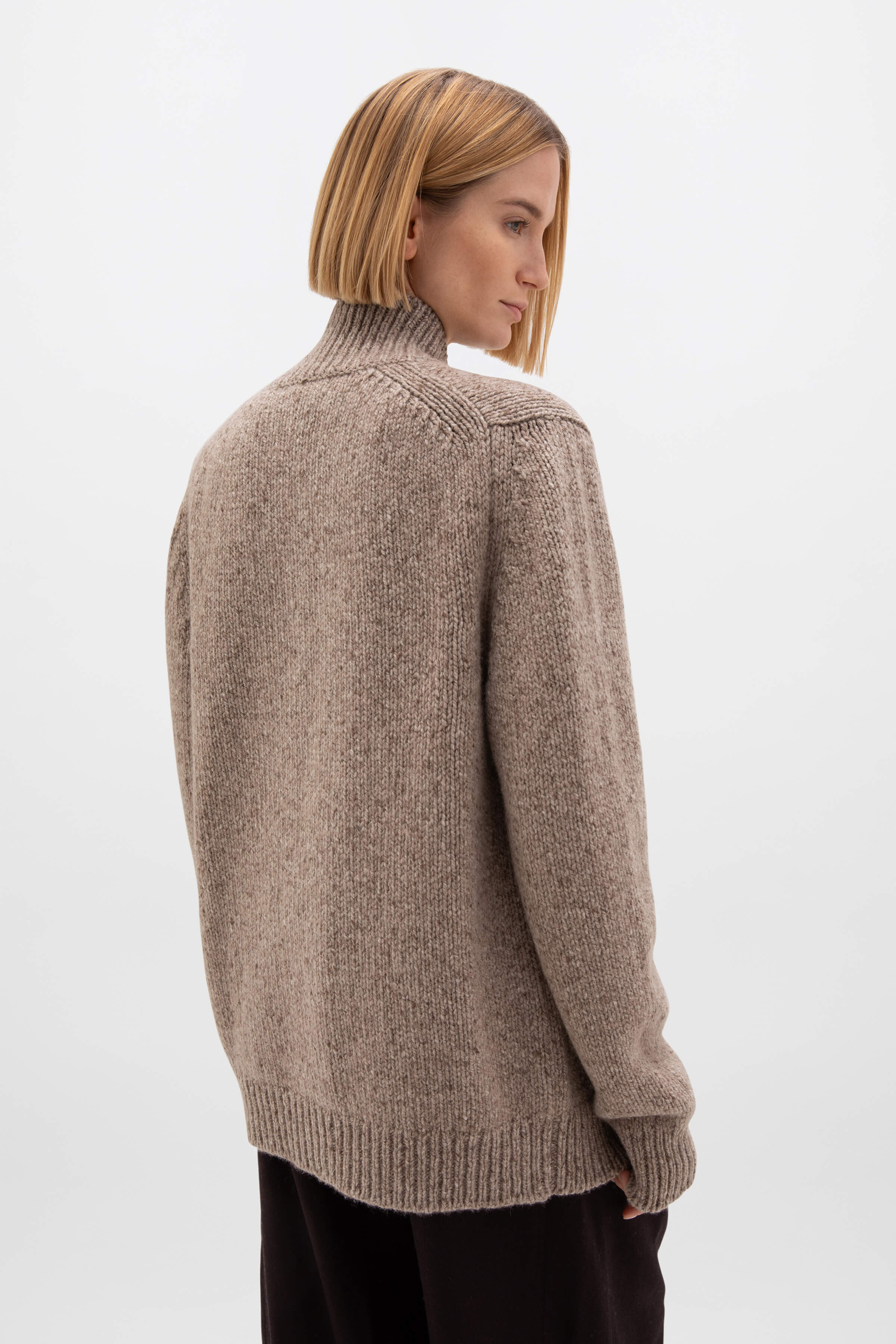 Donegal Cashmere Natural Cardigan - 8