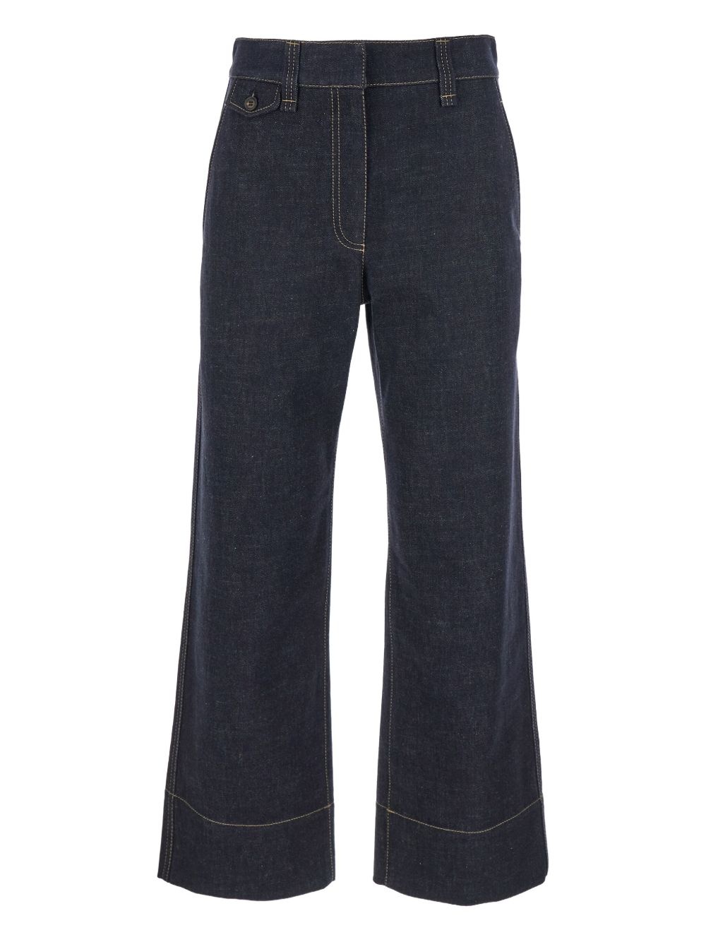 contrast-stitching jeans - 1