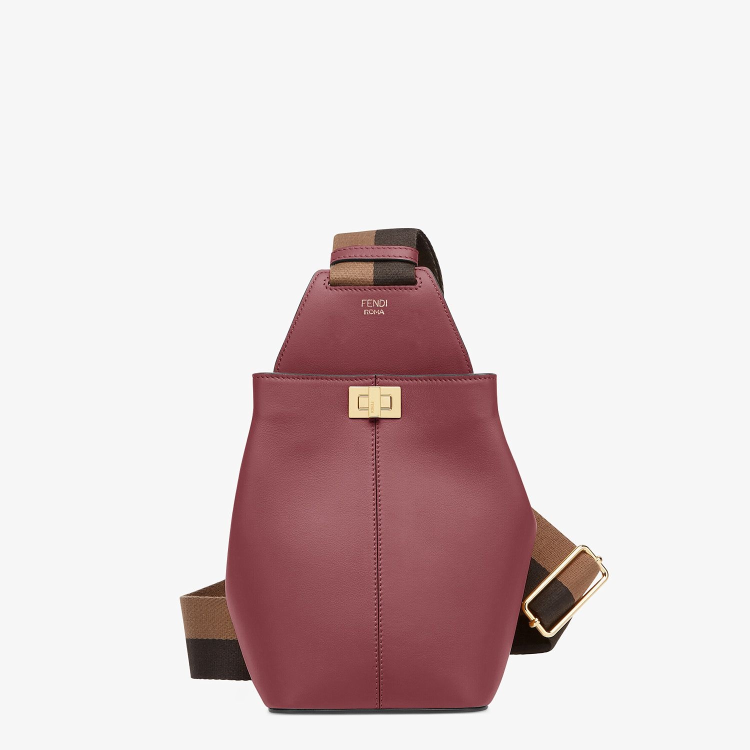 Burgundy leather mini-bag - 1