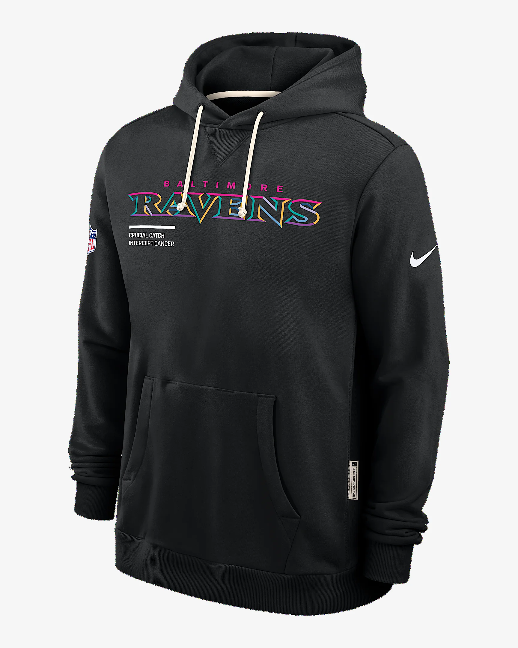 Baltimore Ravens Crucial Catch Sideline Men's Nike Dri-FIT NFL Pullover Hoodie - 1