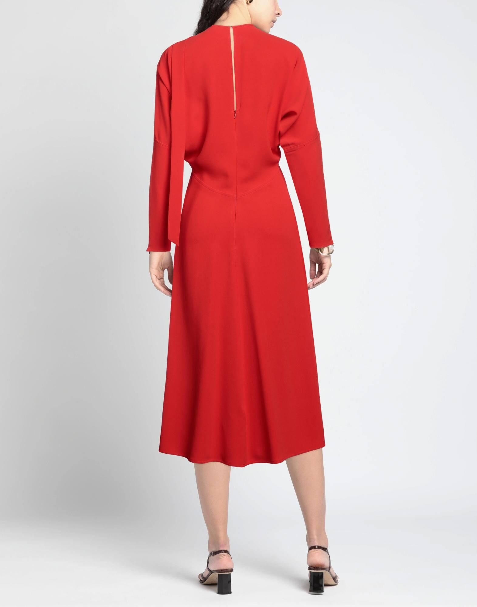 Tomato red Women's Elegant Dress - 4