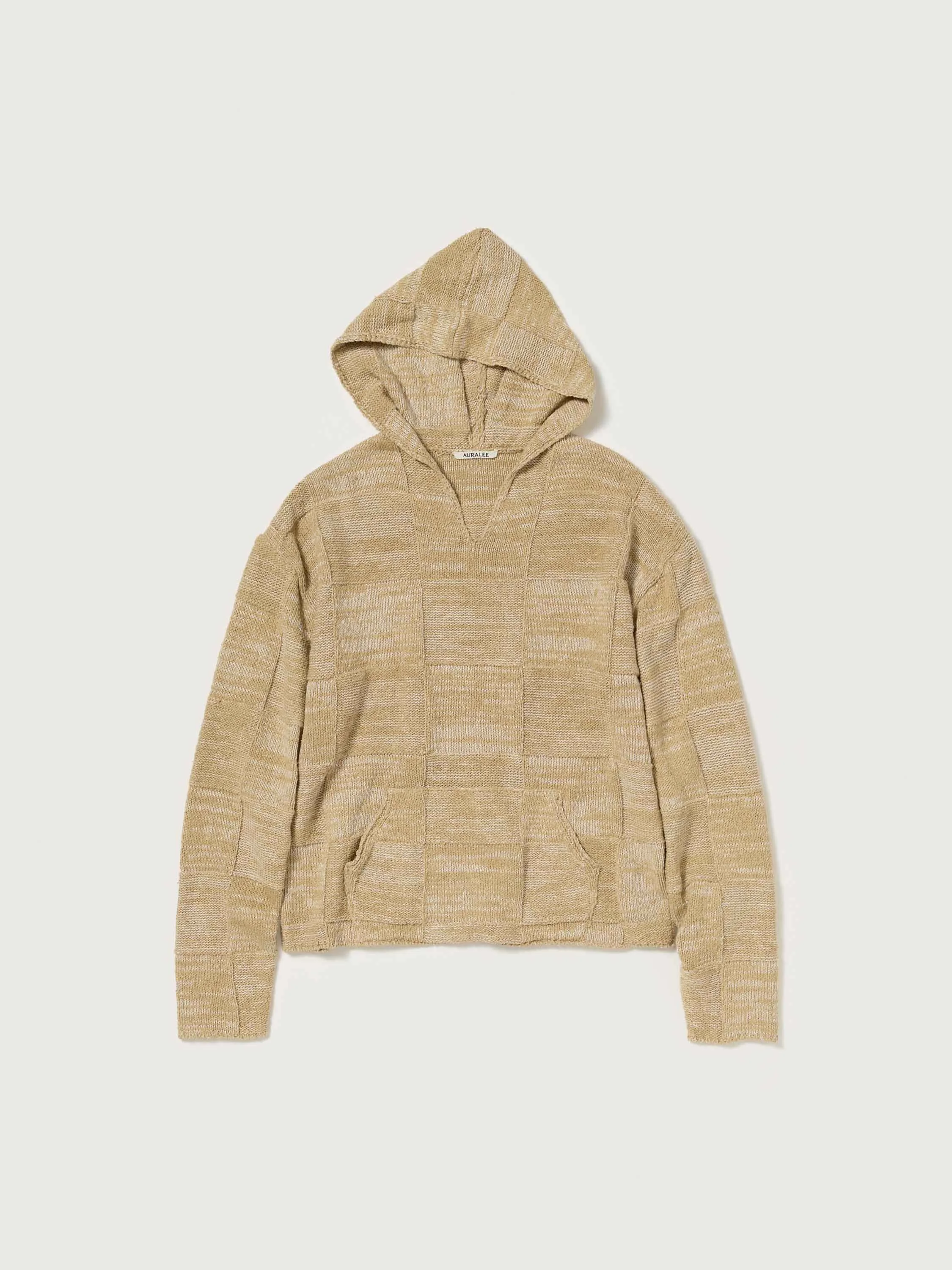 STRUCTURED COTTON LINEN PANEL KNIT P/O PARKA - 1