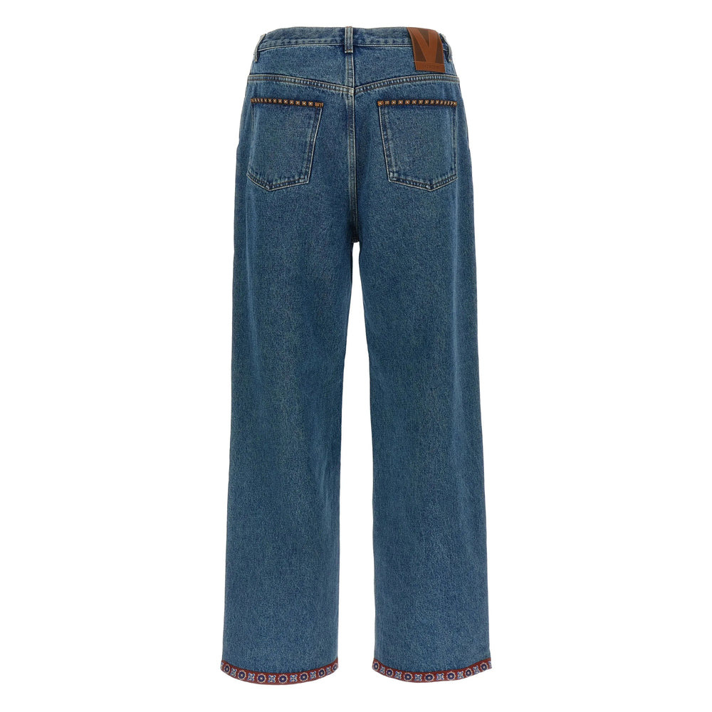 Valentino Blue Denim - Wide-Leg Jeans Men - 2