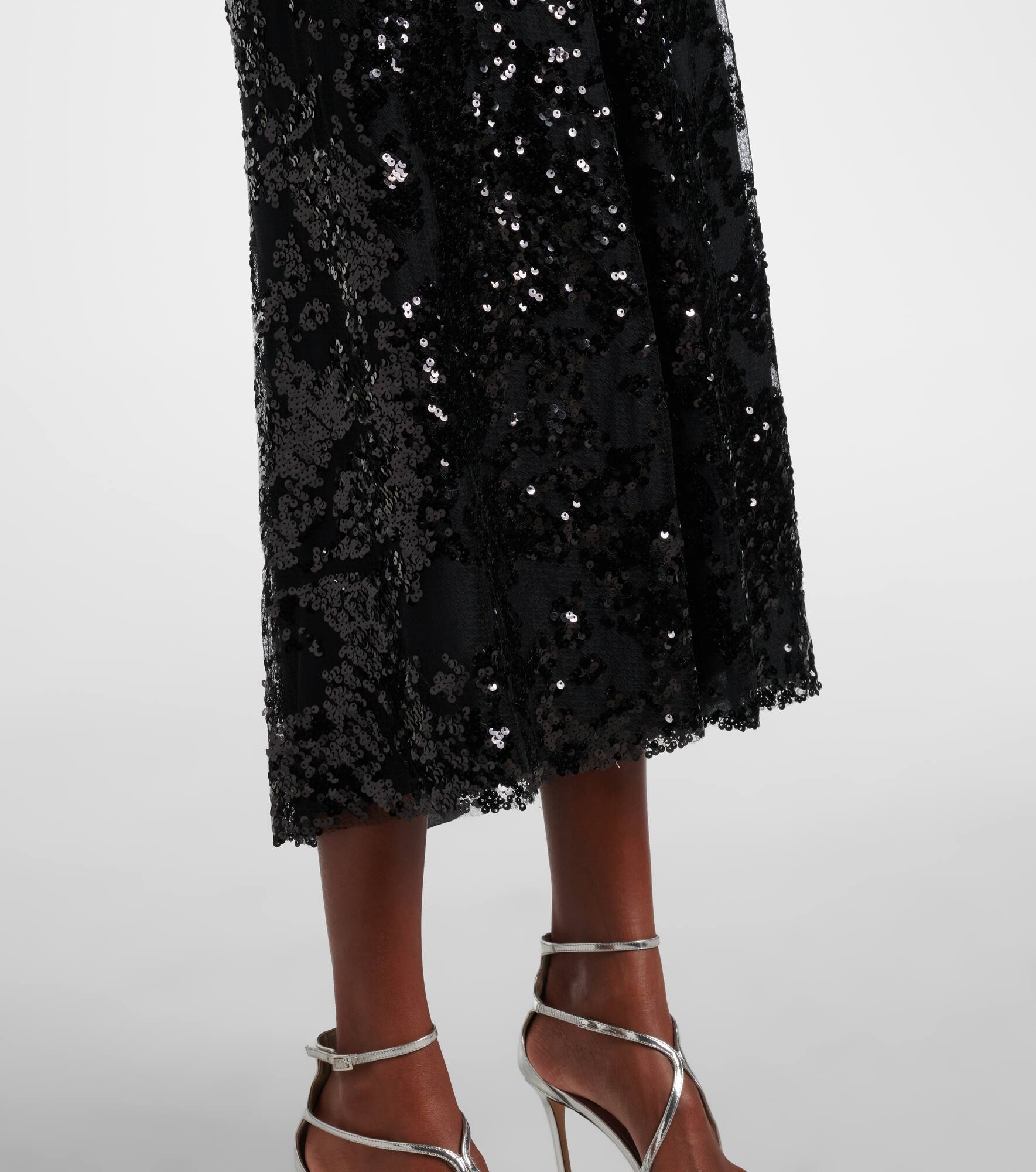 Sequined gathered midi dress - 5