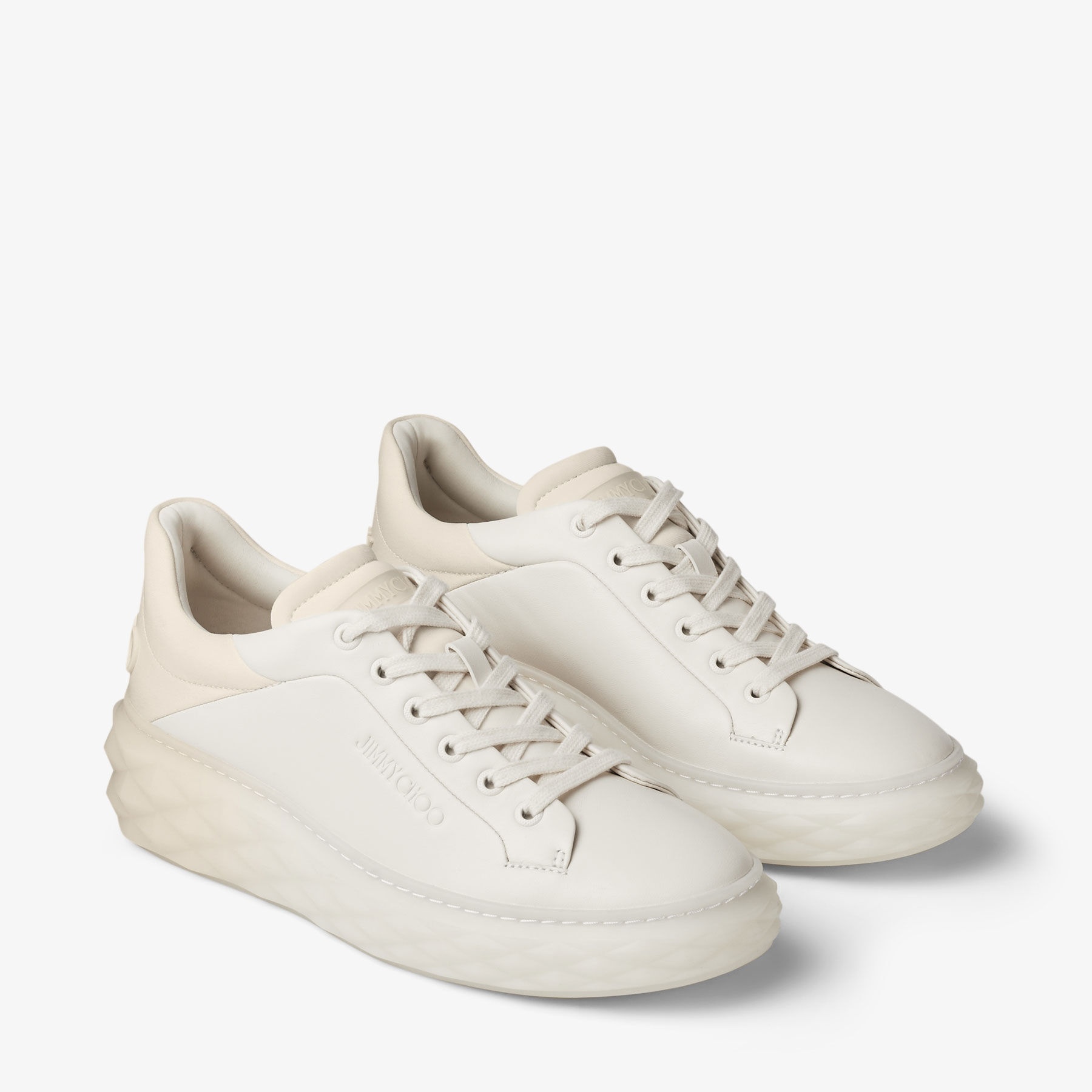 Diamond Maxi/F II
Latte Leather Trainers - 2