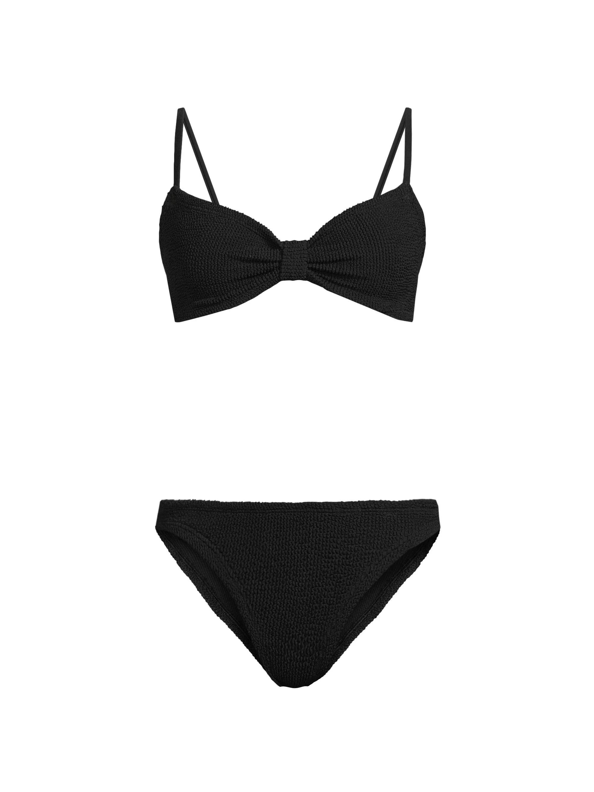 Women's Alicia Textured Knit Bikini - Black - 1
