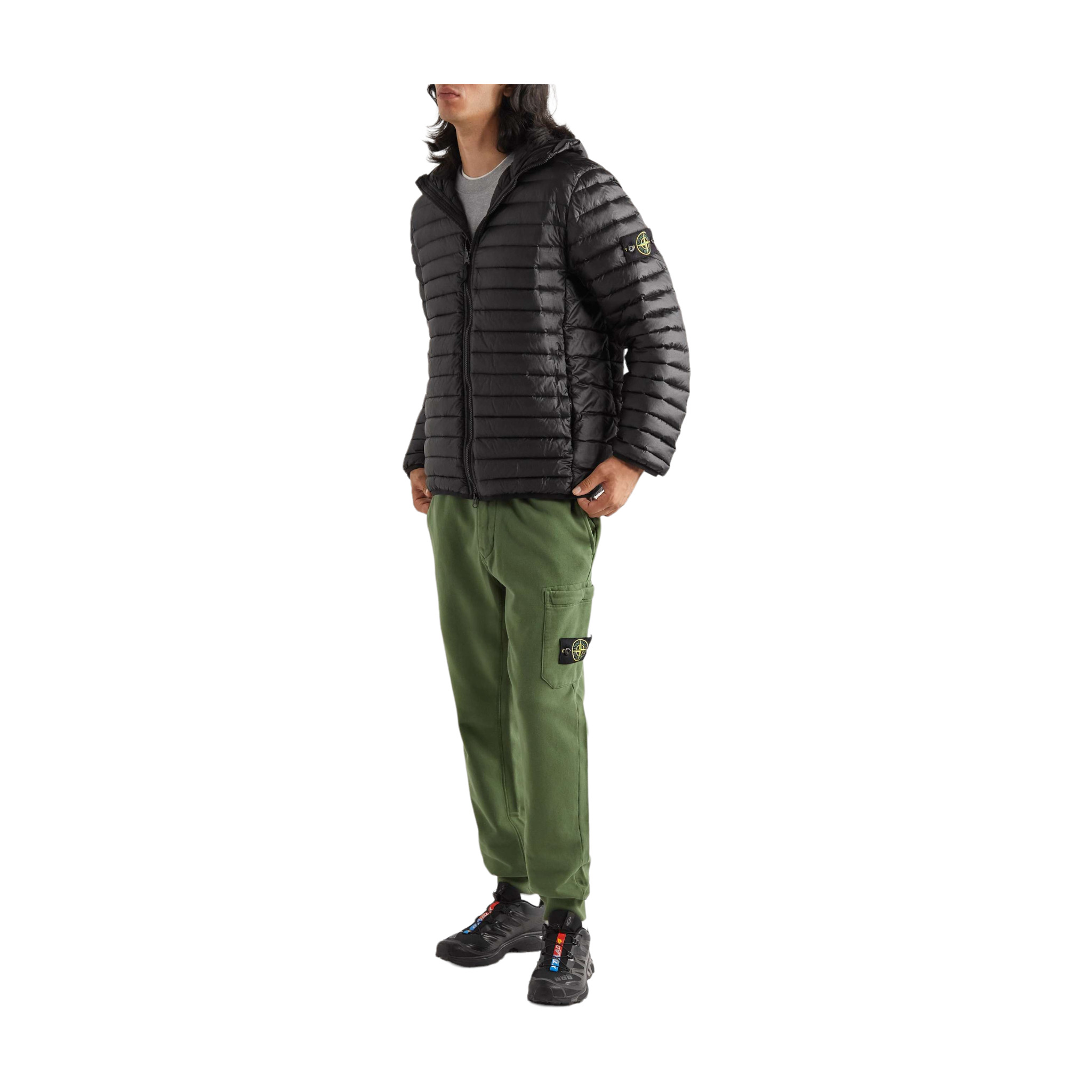 Stone Island Channel Logo-Appliquéd Quilted Shell Hooded Down Jacket - 3
