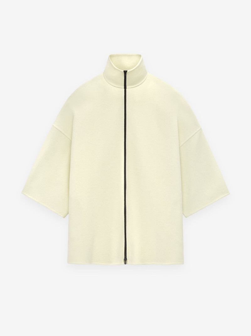 Double Wool Cashmere Short Sleeve Jacket 1