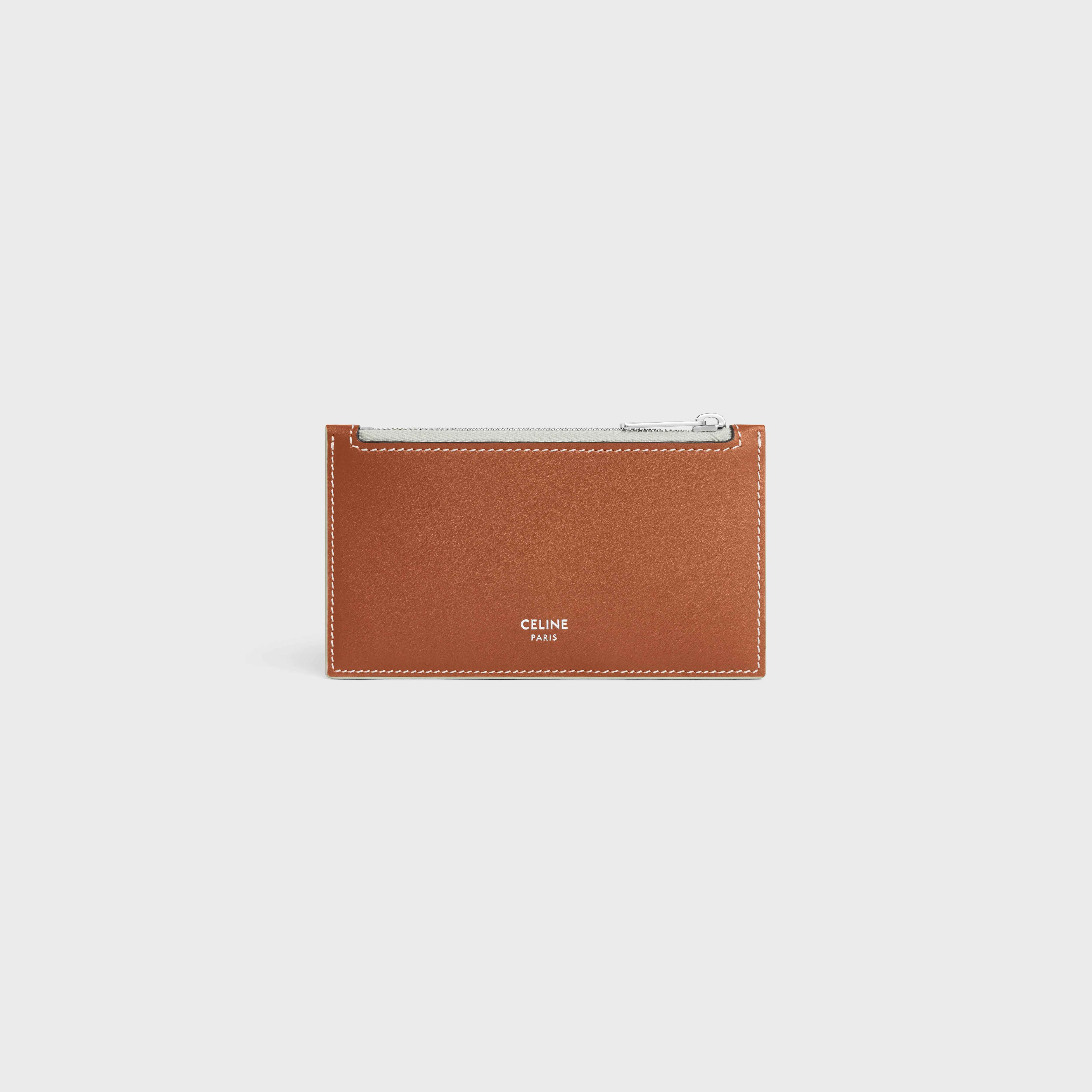 Zipped card holder in Triomphe canvas and calfskin - 3