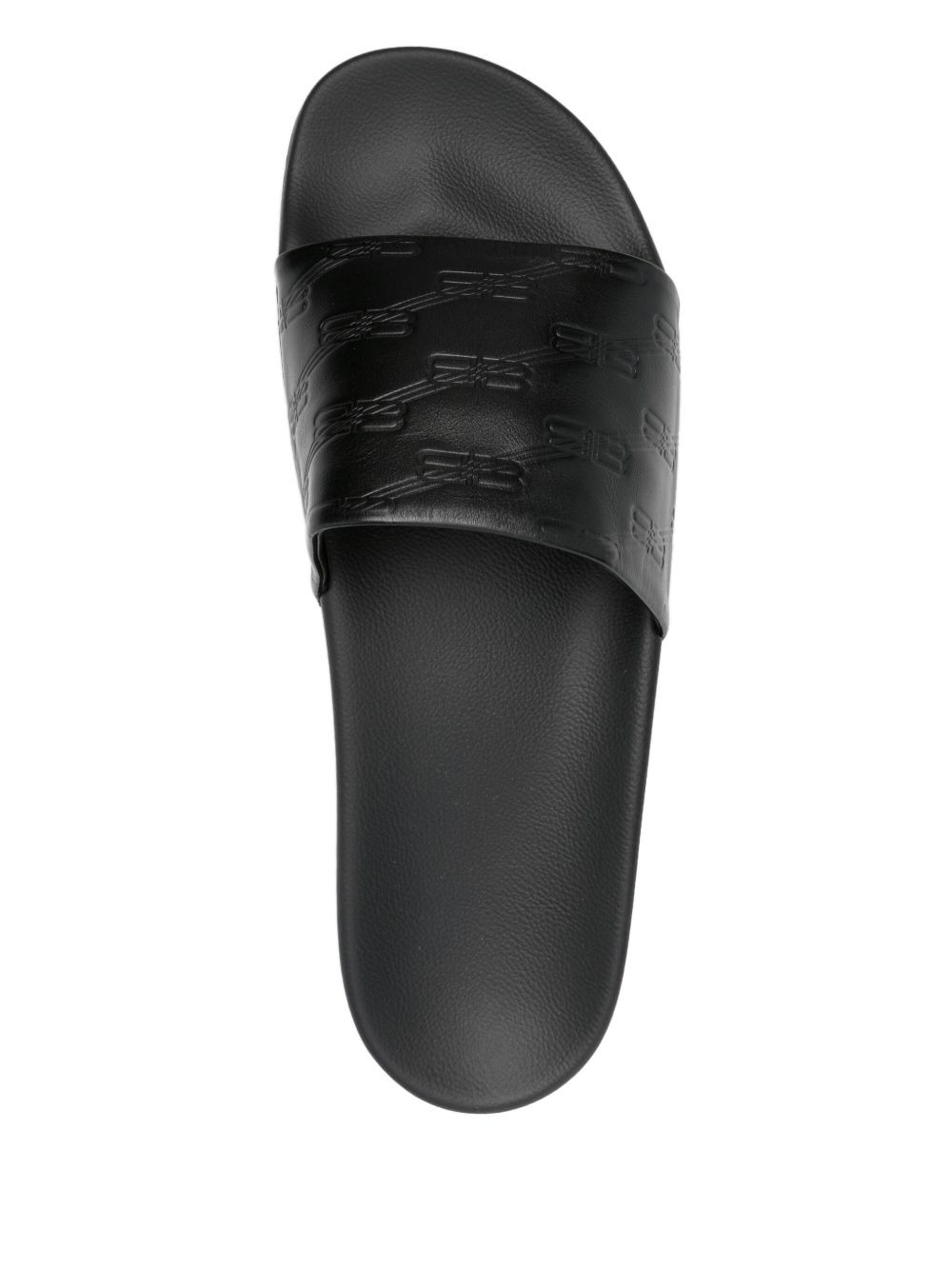 BB-monogram leather pool slides - 4