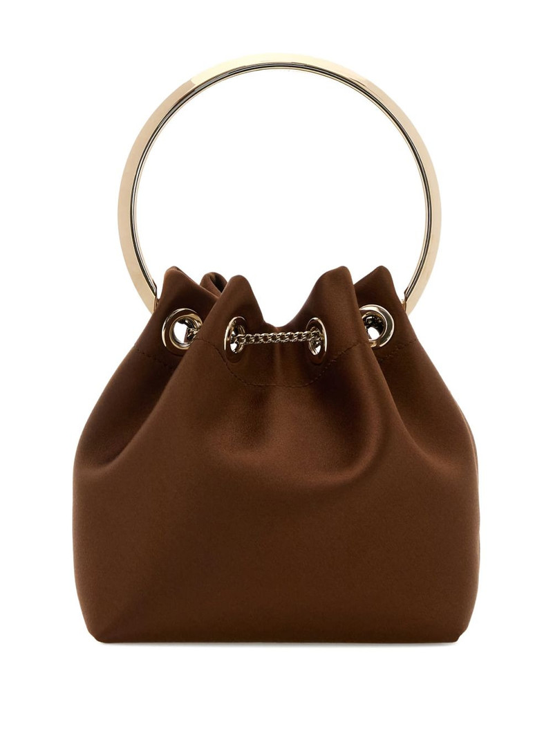 JIMMY CHOO Bon Bon satin bucket bag outlook