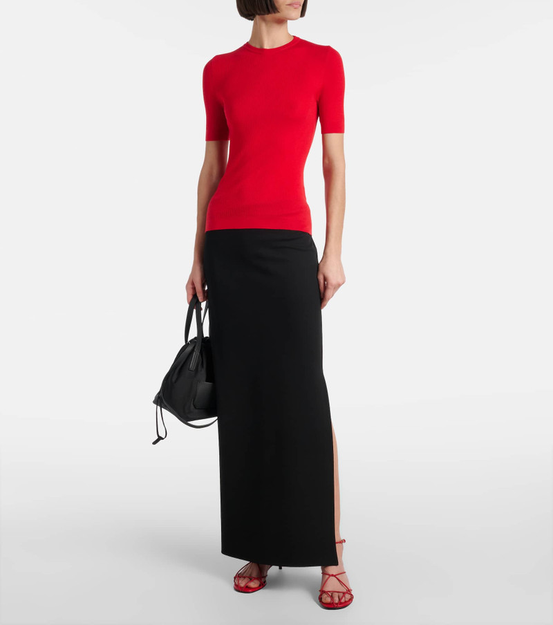 KHAITE Celina ribbed-knit wool-blend top outlook