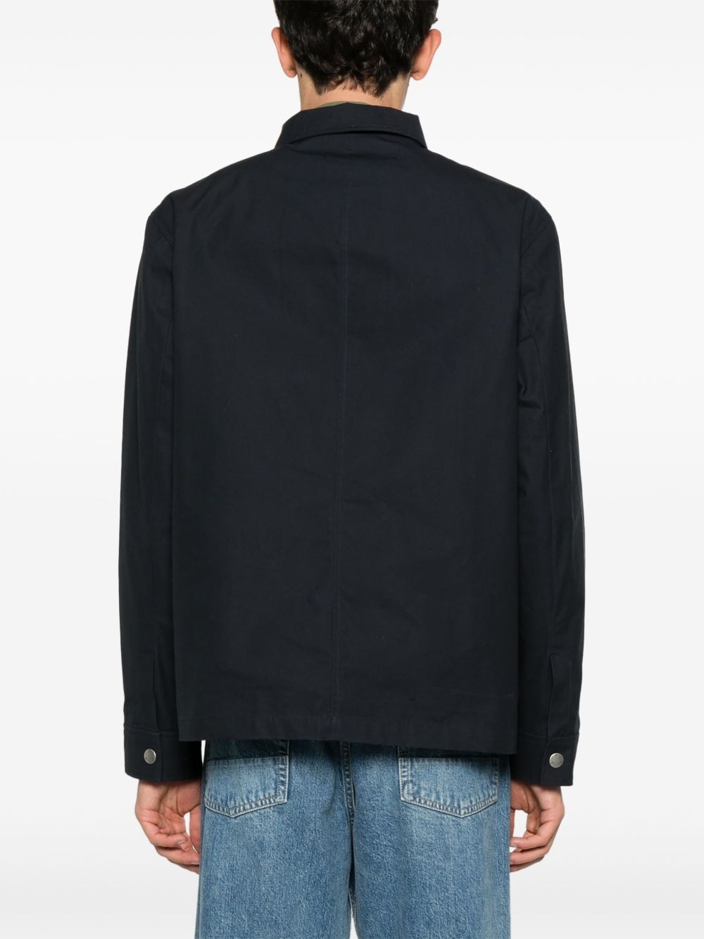 corduroy-collar shirt jacket - 4